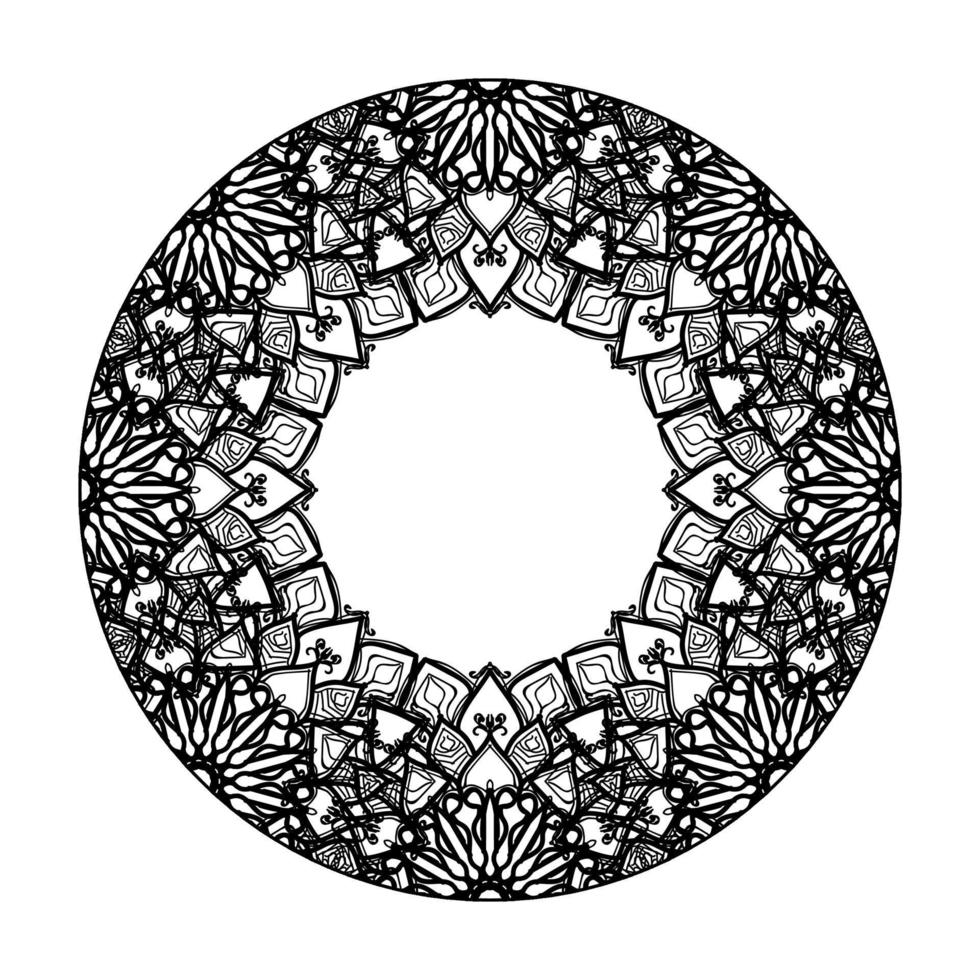 Vector round abstract circle. Mandala style.