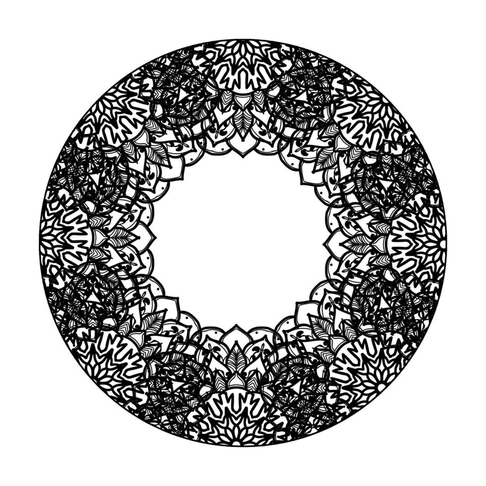 Vector round abstract circle. Mandala style.