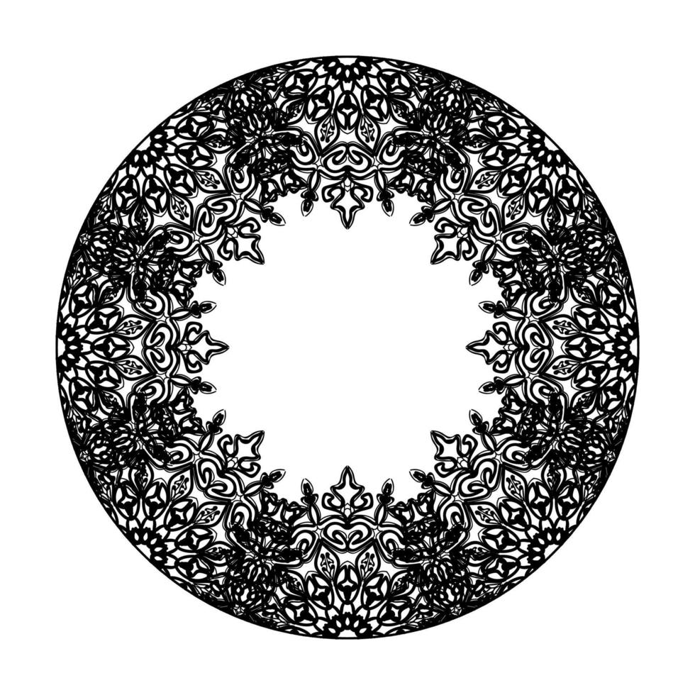 Vector round abstract circle. Mandala style.