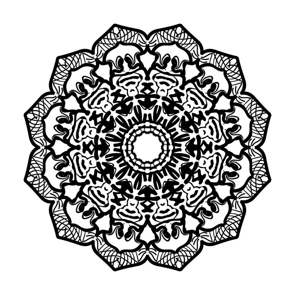 Hand drawn mandala. decoration in ethnic oriental  doodle ornament. vector