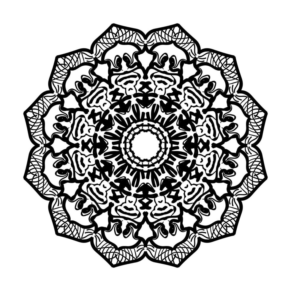 Hand drawn mandala. decoration in ethnic oriental  doodle ornament. vector