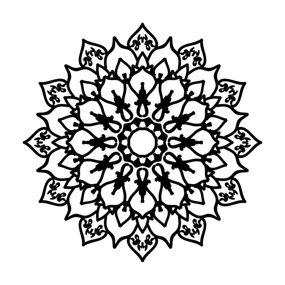Hand drawn mandala. decoration in ethnic oriental  doodle ornament. vector