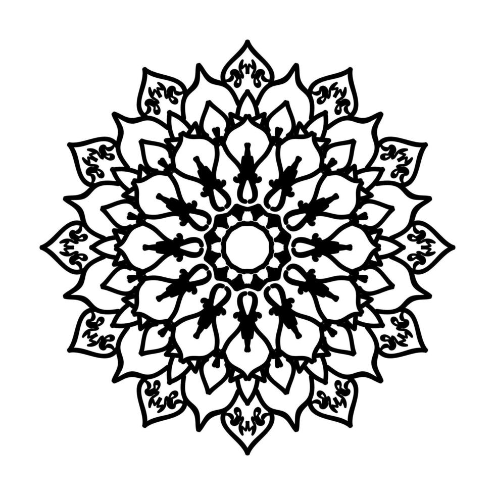 Hand drawn mandala. decoration in ethnic oriental  doodle ornament. vector