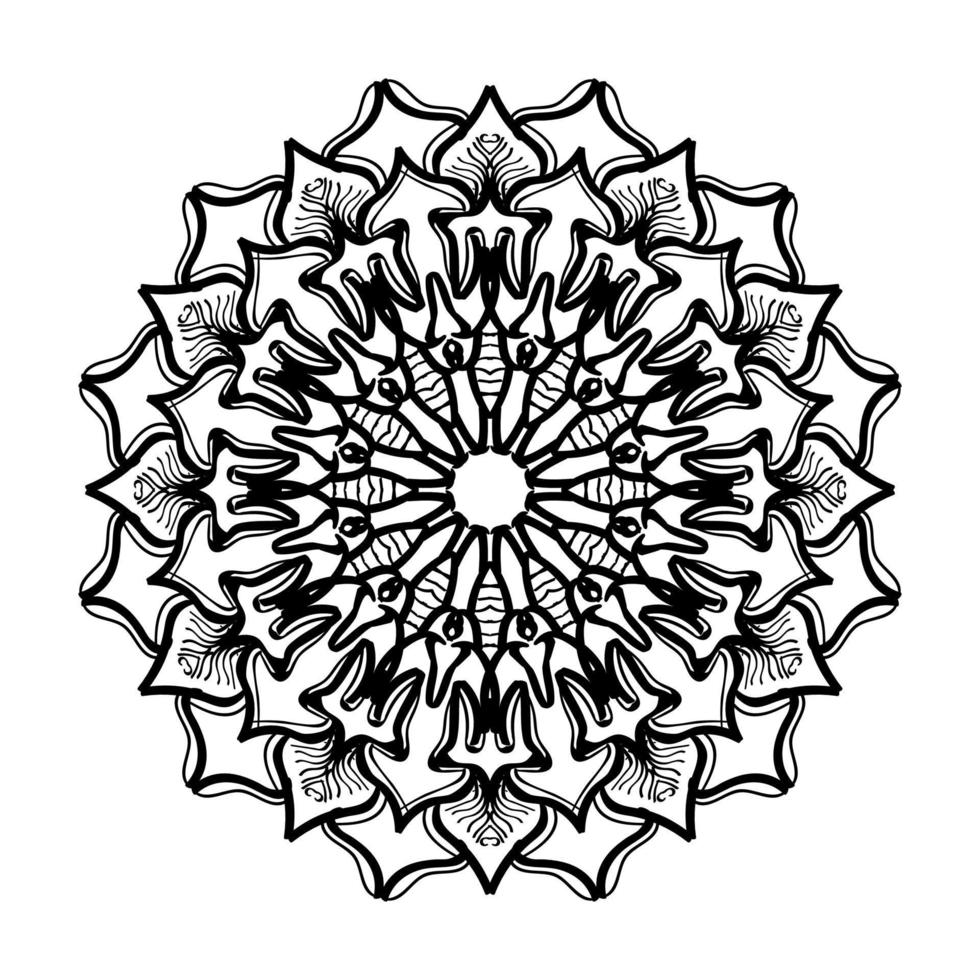 Hand drawn mandala. decoration in ethnic oriental  doodle ornament. vector