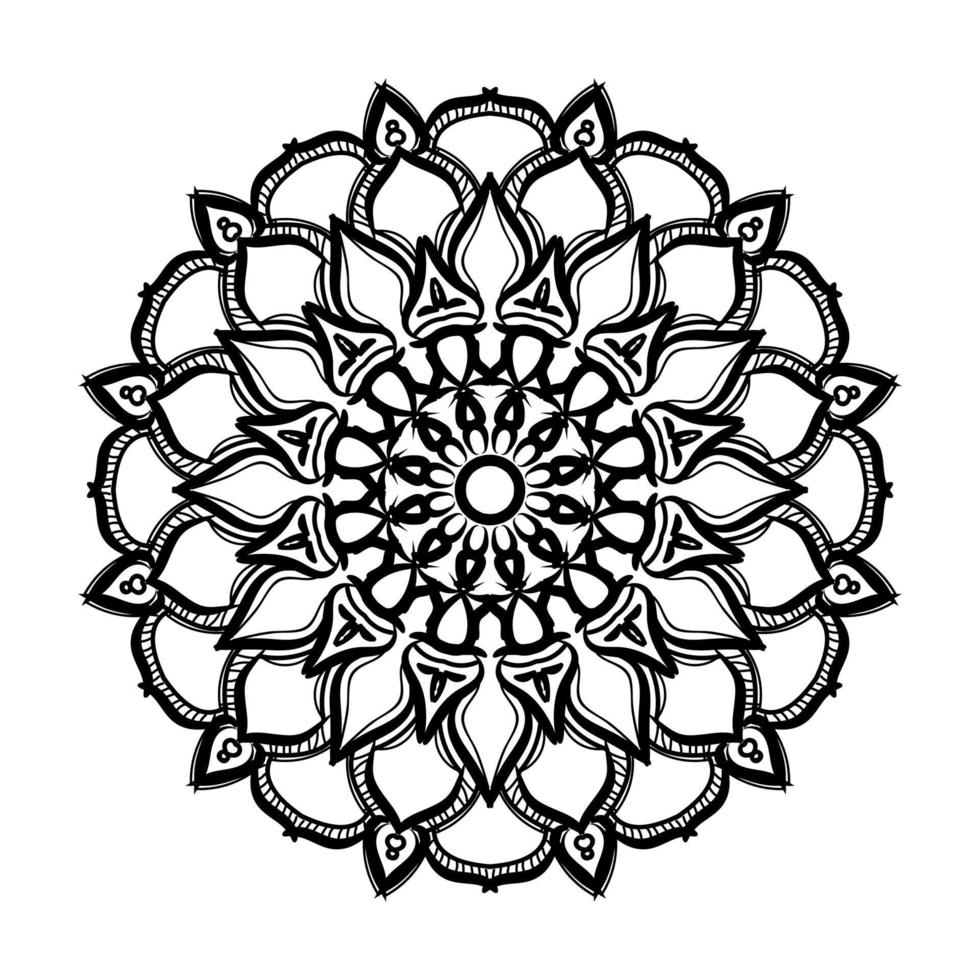 Hand drawn mandala. decoration in ethnic oriental  doodle ornament. vector