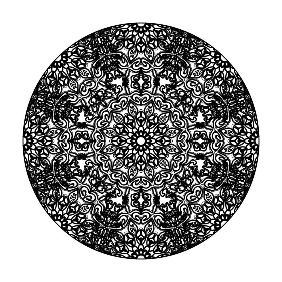 Vector round abstract circle. Mandala style.