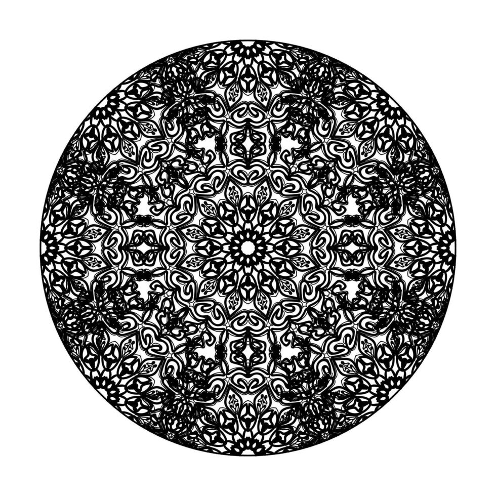 Vector round abstract circle. Mandala style.