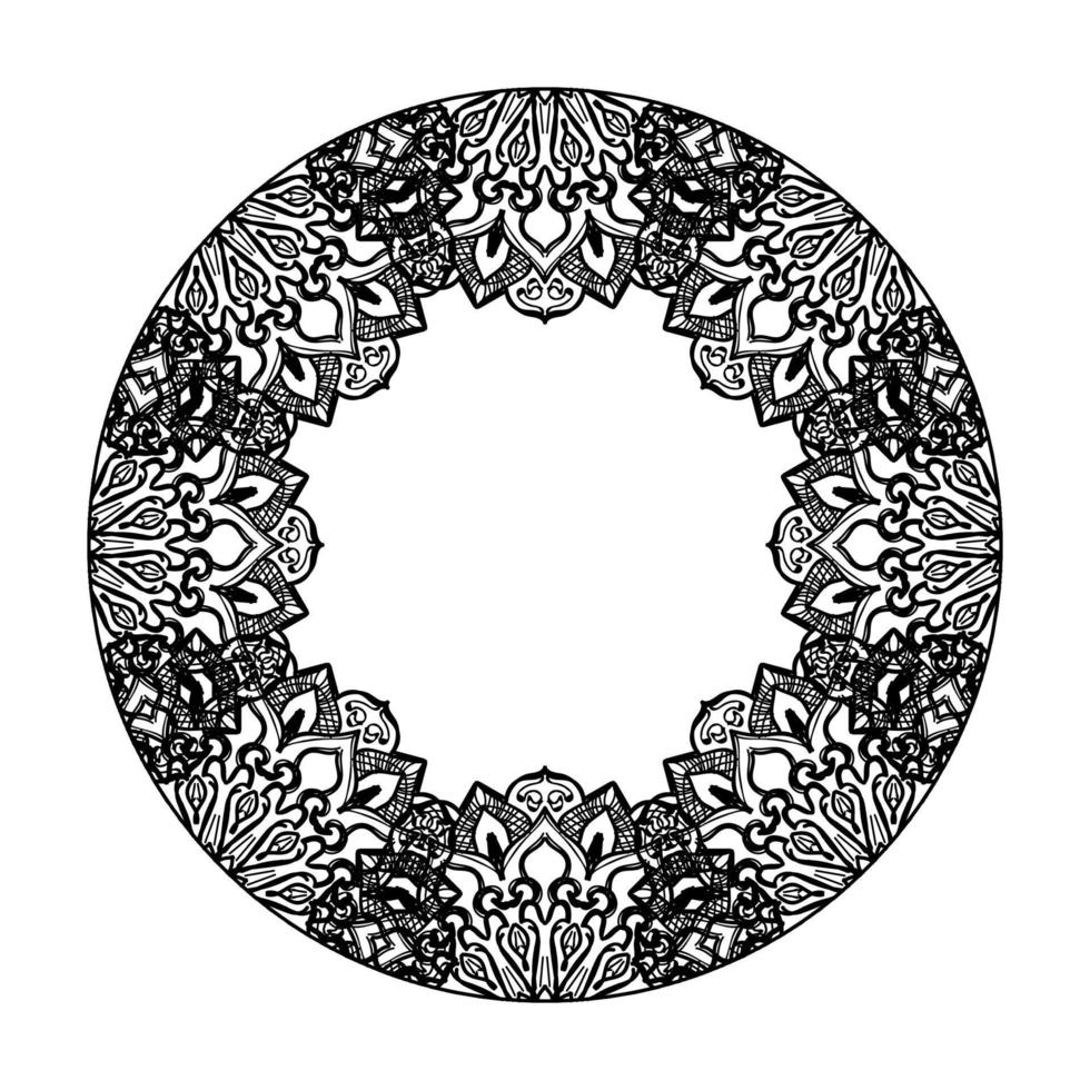 Vector round abstract circle. Mandala style.