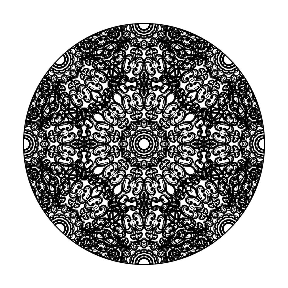 Vector round abstract circle. Mandala style.