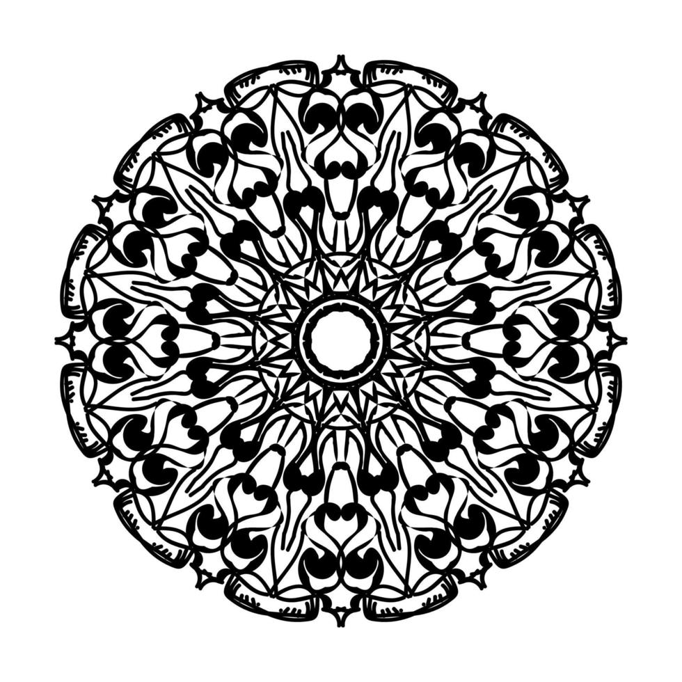 Hand drawn mandala. decoration in ethnic oriental  doodle ornament. vector