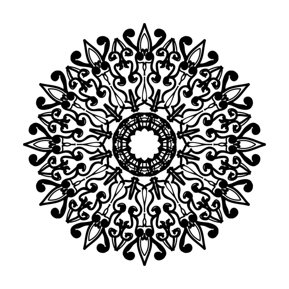 Hand drawn mandala. decoration in ethnic oriental  doodle ornament. vector
