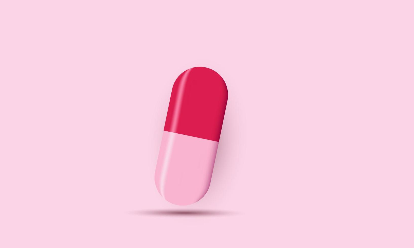 3d realistic medicinal icon capsule illustration vector