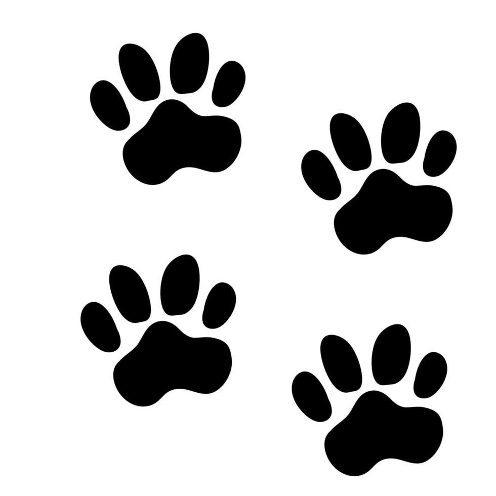 Print paw wild animal with claw track footprint predatory pawprint set icon  grey black color vector illustration flat style image 5913492 Vector Art at  Vecteezy