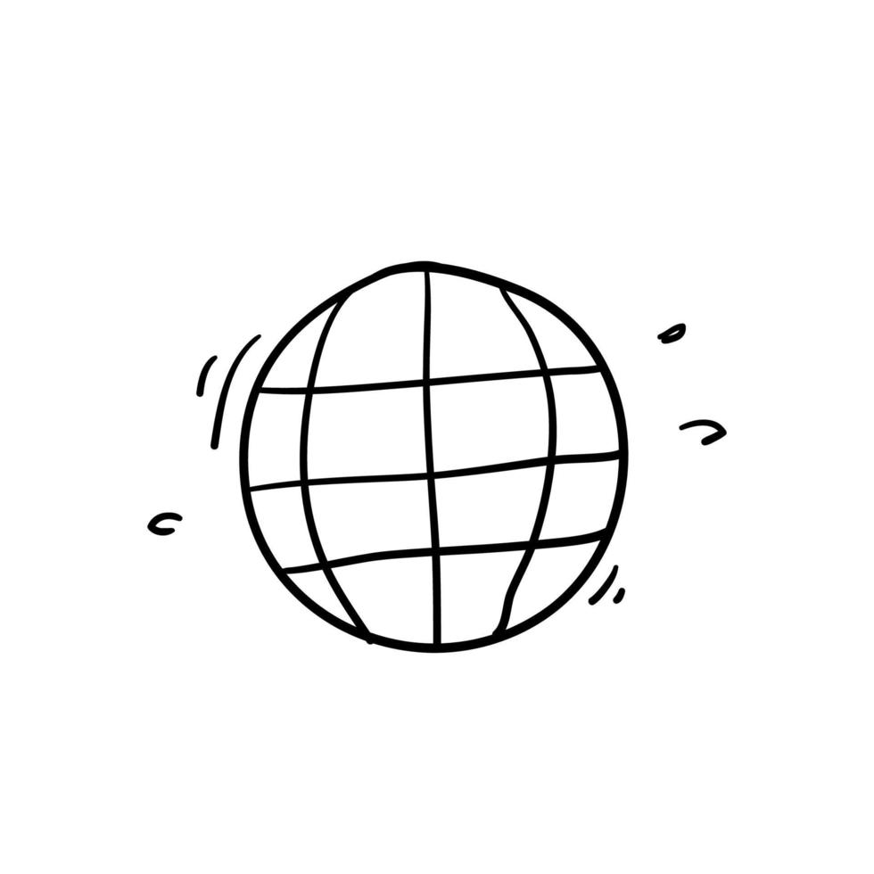 ilustración de icono de www estilo de garabato dibujado a mano vector