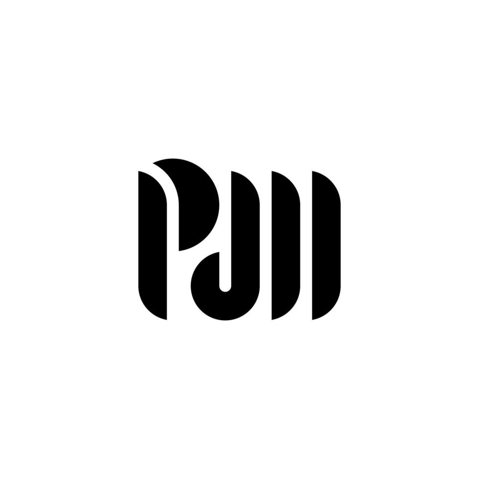 Initial Letter PM Logo Design. vector