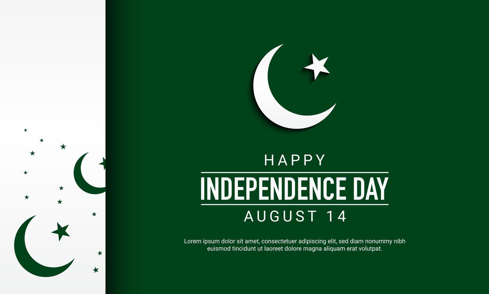 antecedentes del día de la independencia de pakistán. vector