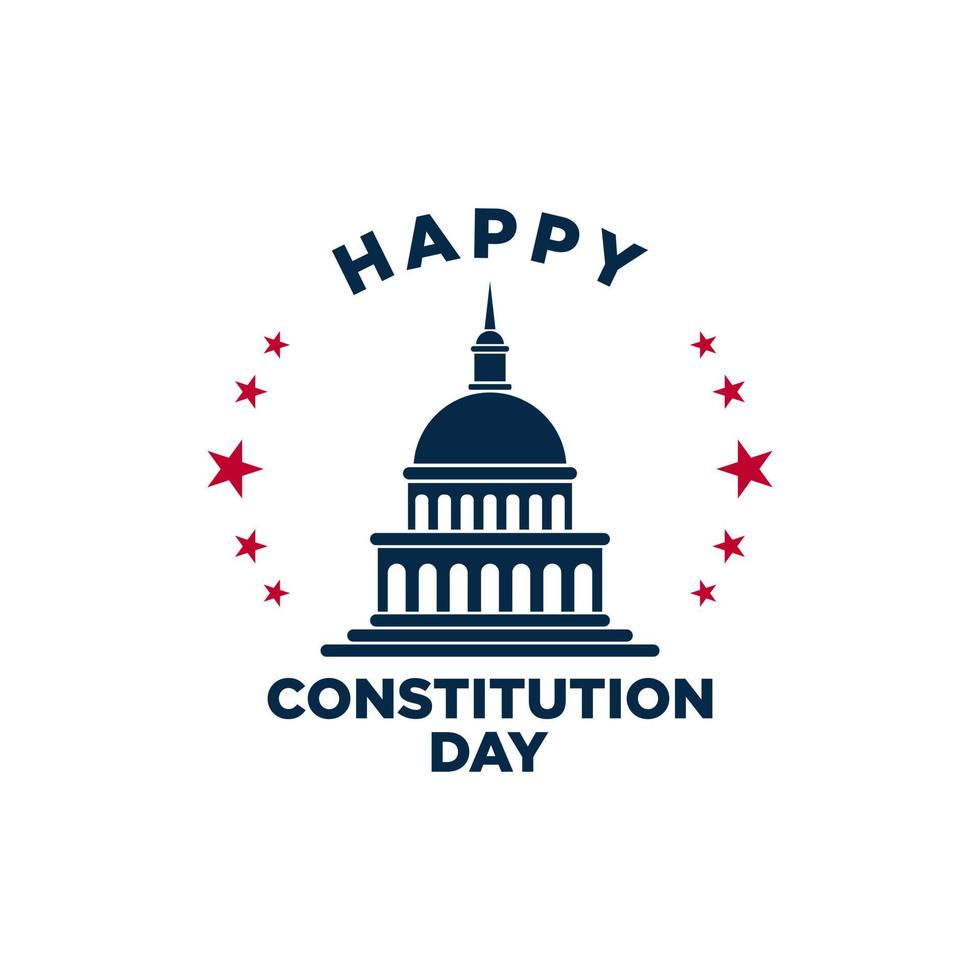 Constitution Day Background with White Background. vector