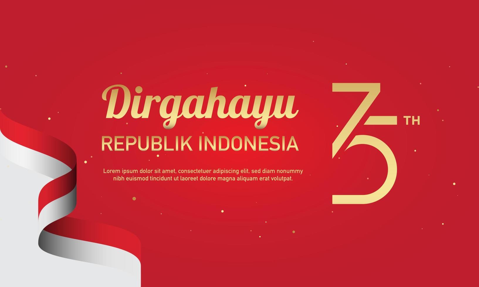 Indonesian Independence Day Background Template. vector