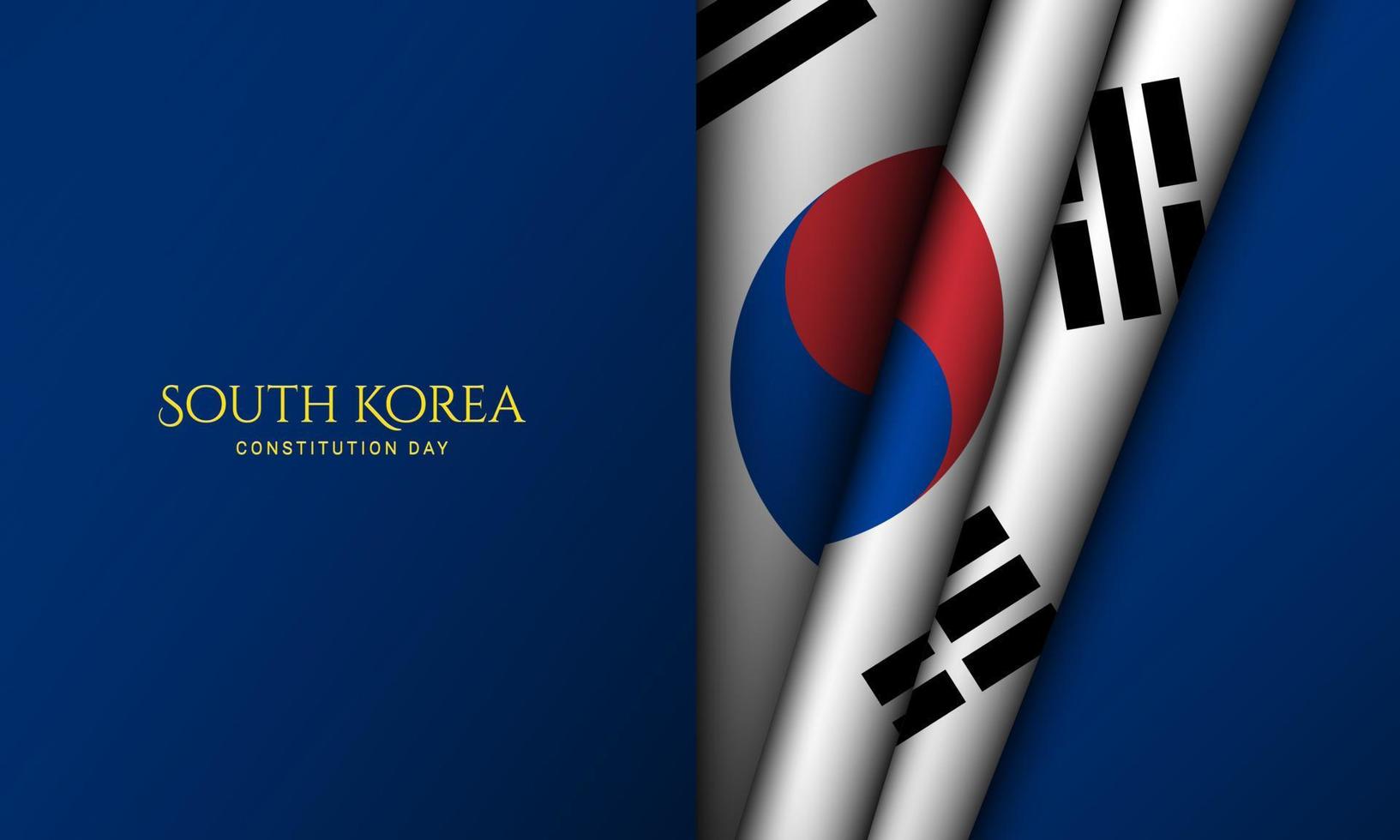 South Korea Constitution Day Background. vector