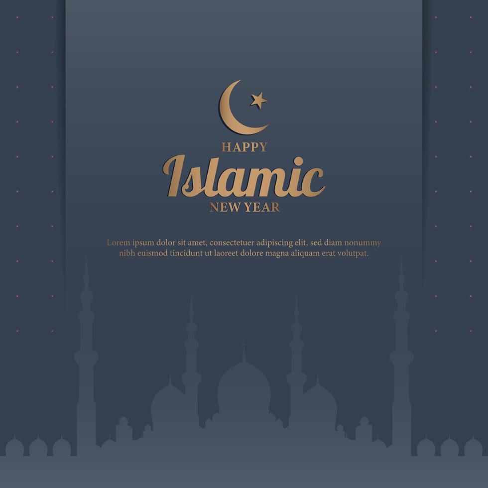 Islamic New Year Background. vector