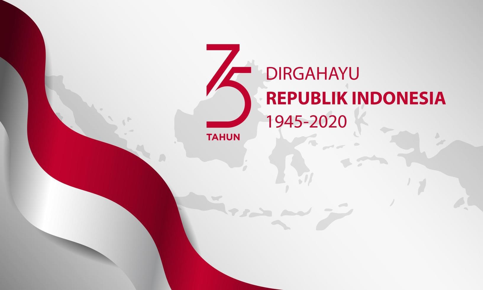 Indonesian Independence Day Background Template. vector
