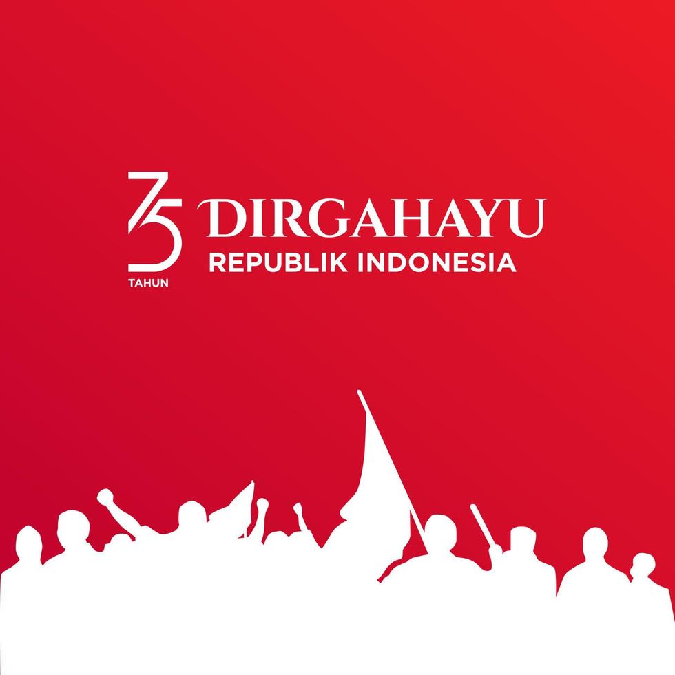Indonesian Independence Day Background Template. vector