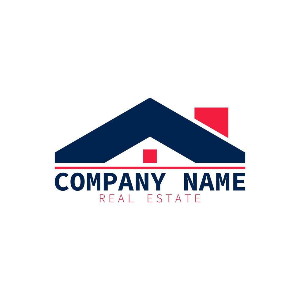 Real Estate Logo on White Background. Vector Illustration.