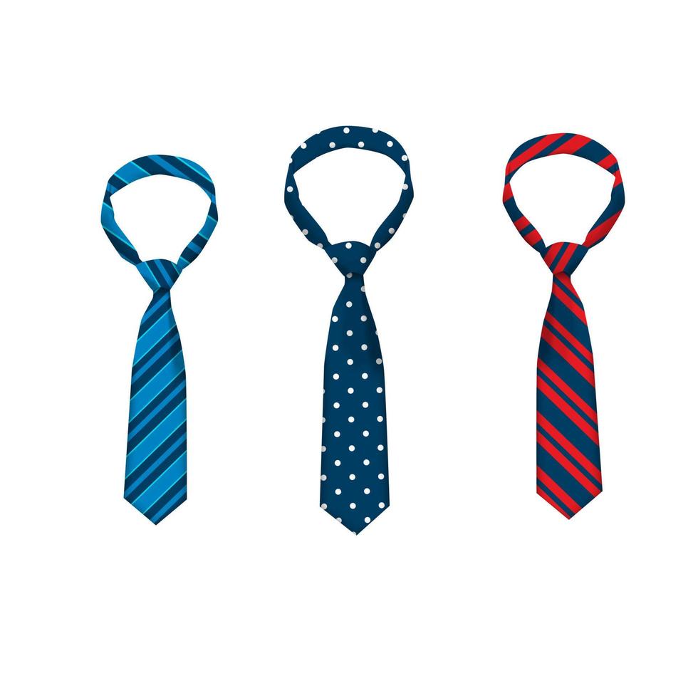 Vector Graphic of Three Ties on White Background. 6787734 Vector Art at ...