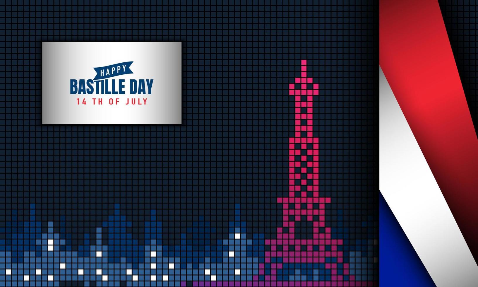 Bastille Day Background. 14th of July. vector