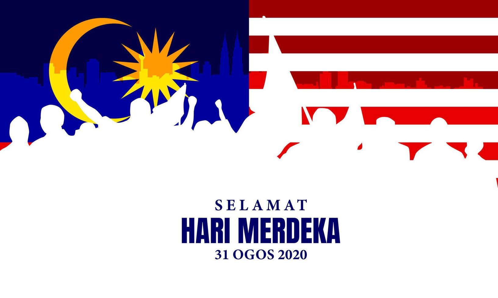 Malaysia Independence Day Background. vector