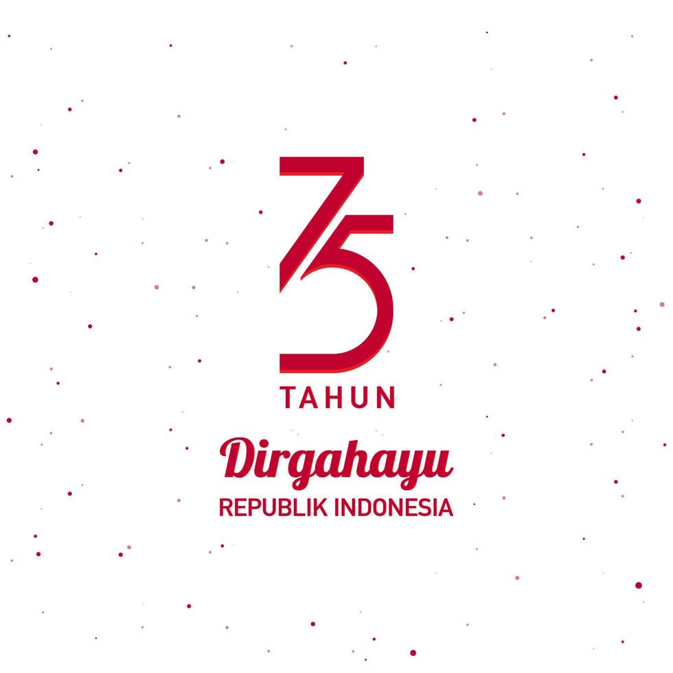 Indonesian Independence Day Background Template. vector