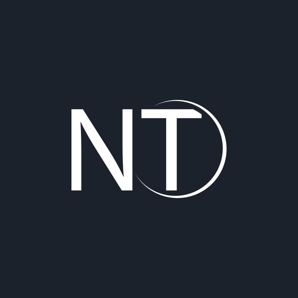 diseño de logotipo nt vector