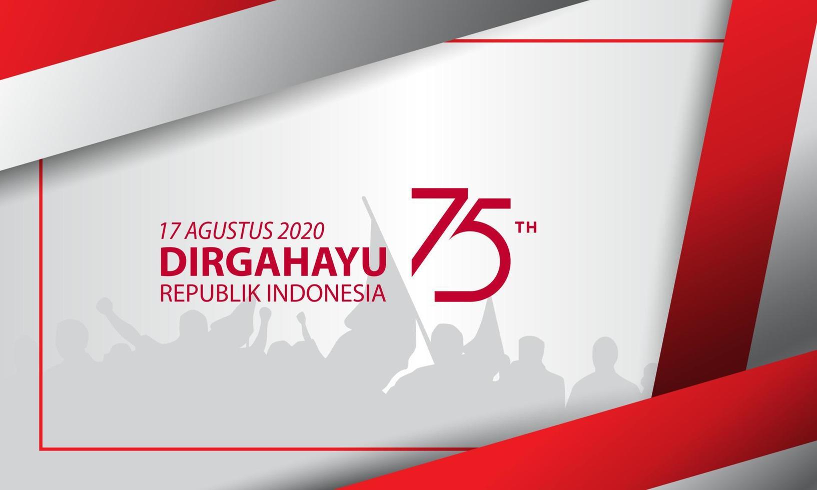 Indonesian Independence Day Background Template. vector