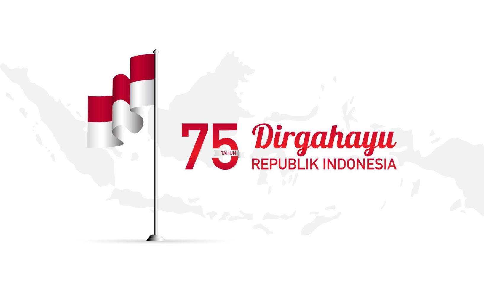 Indonesian Independence Day Background Template. vector