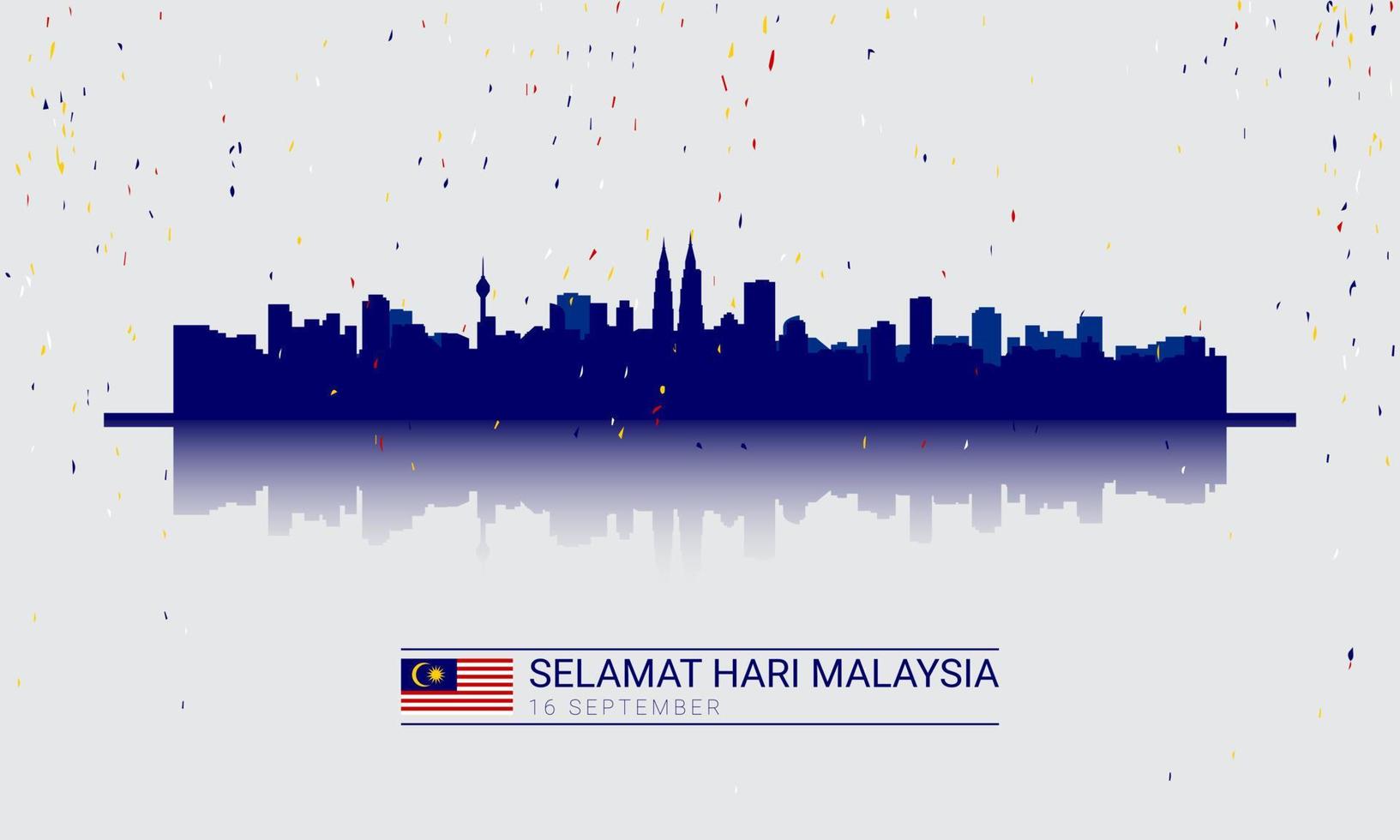 Malaysia Day Background. Vector Illustration.