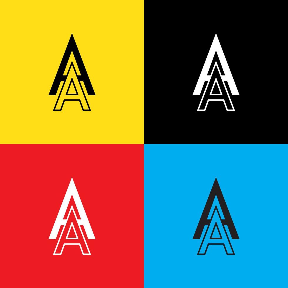 plantilla de diseño de logotipo de letra aa. vector