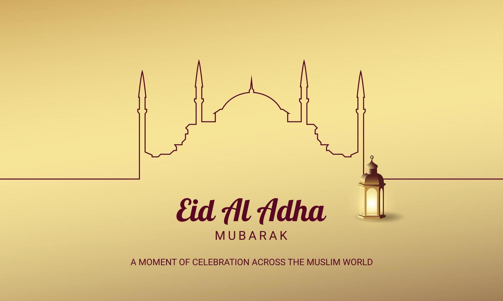 Eid Al Adha Background. Fit for greeting card, wallpaper and other. vector