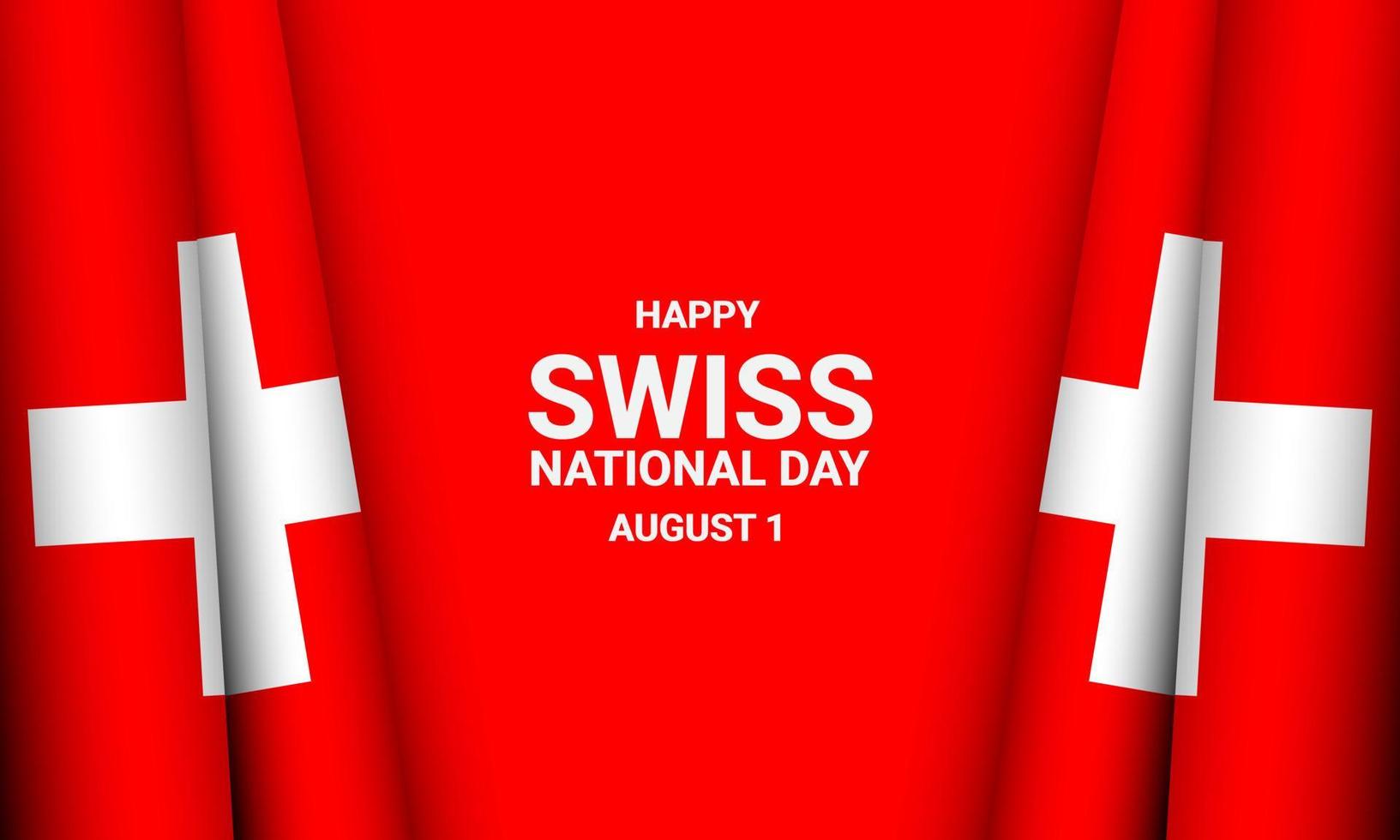 Swiss National Day Background. vector