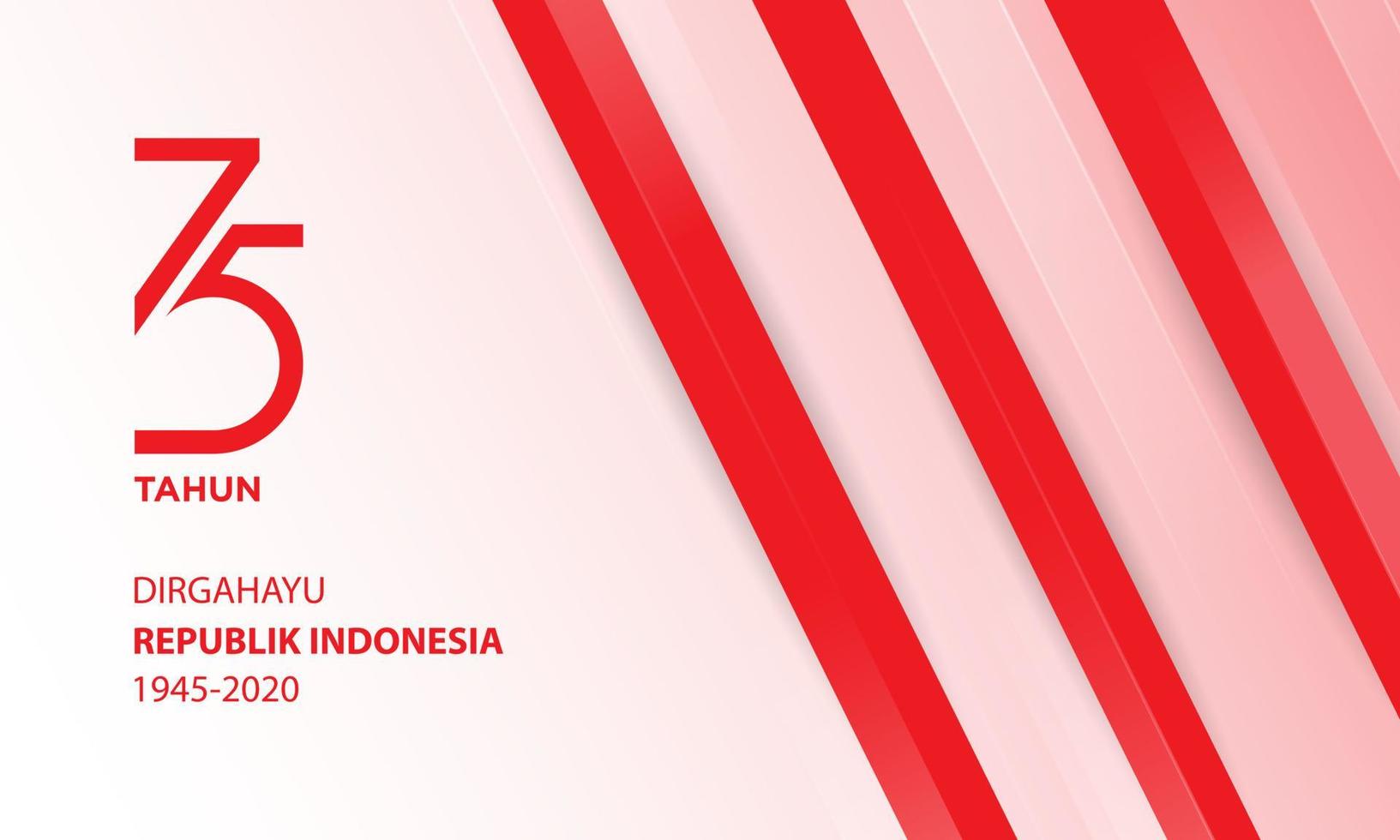 Indonesian Independence Day Background Template. vector