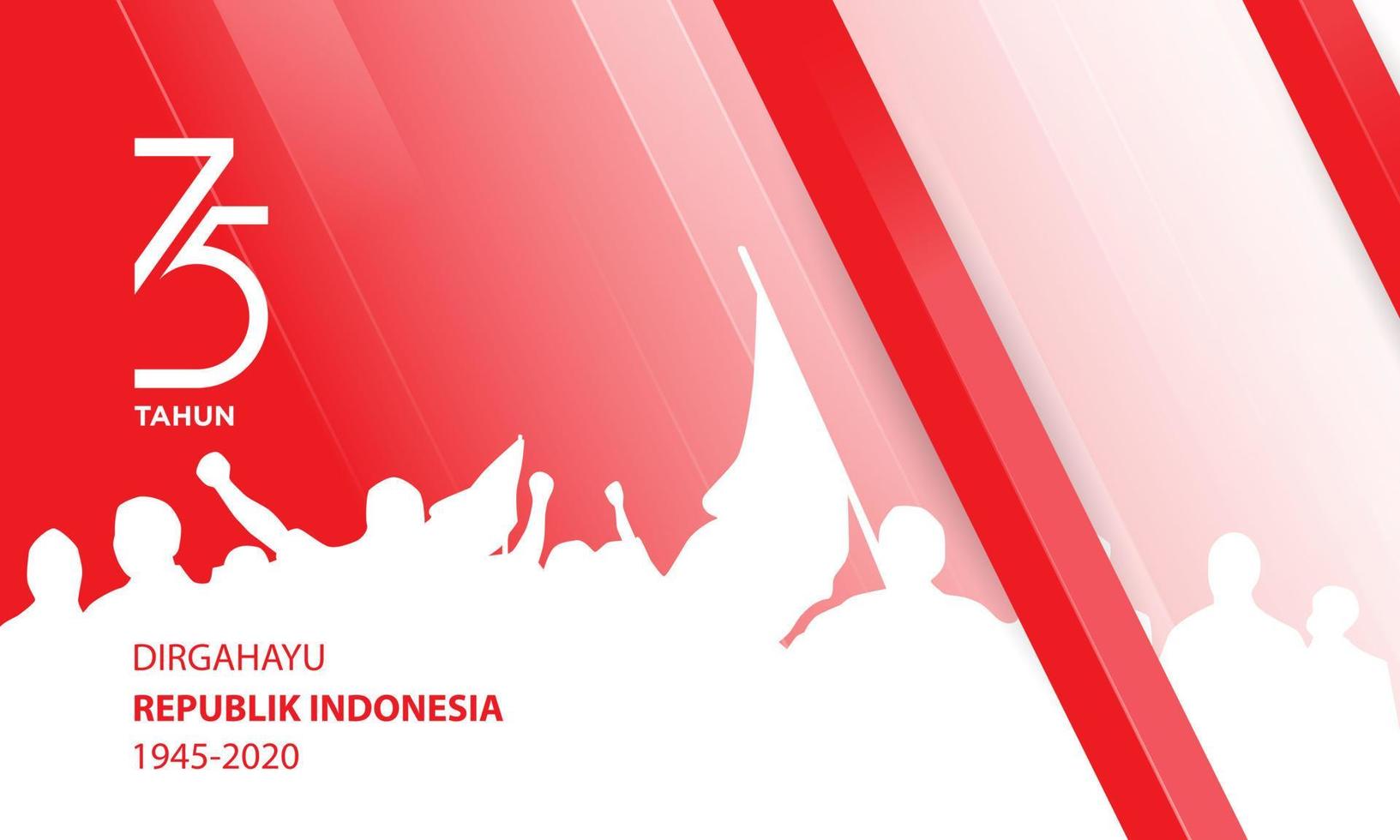 plantilla de fondo del día de la independencia de indonesia. vector