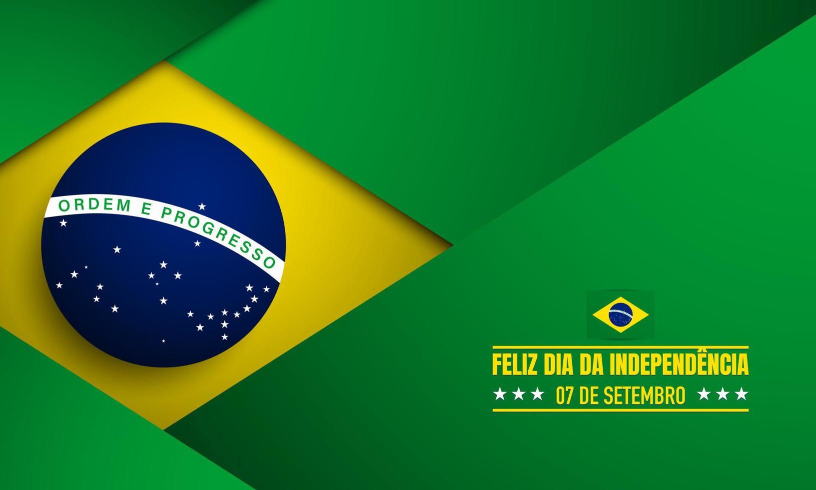 antecedentes del día de la independencia de brasil. vector