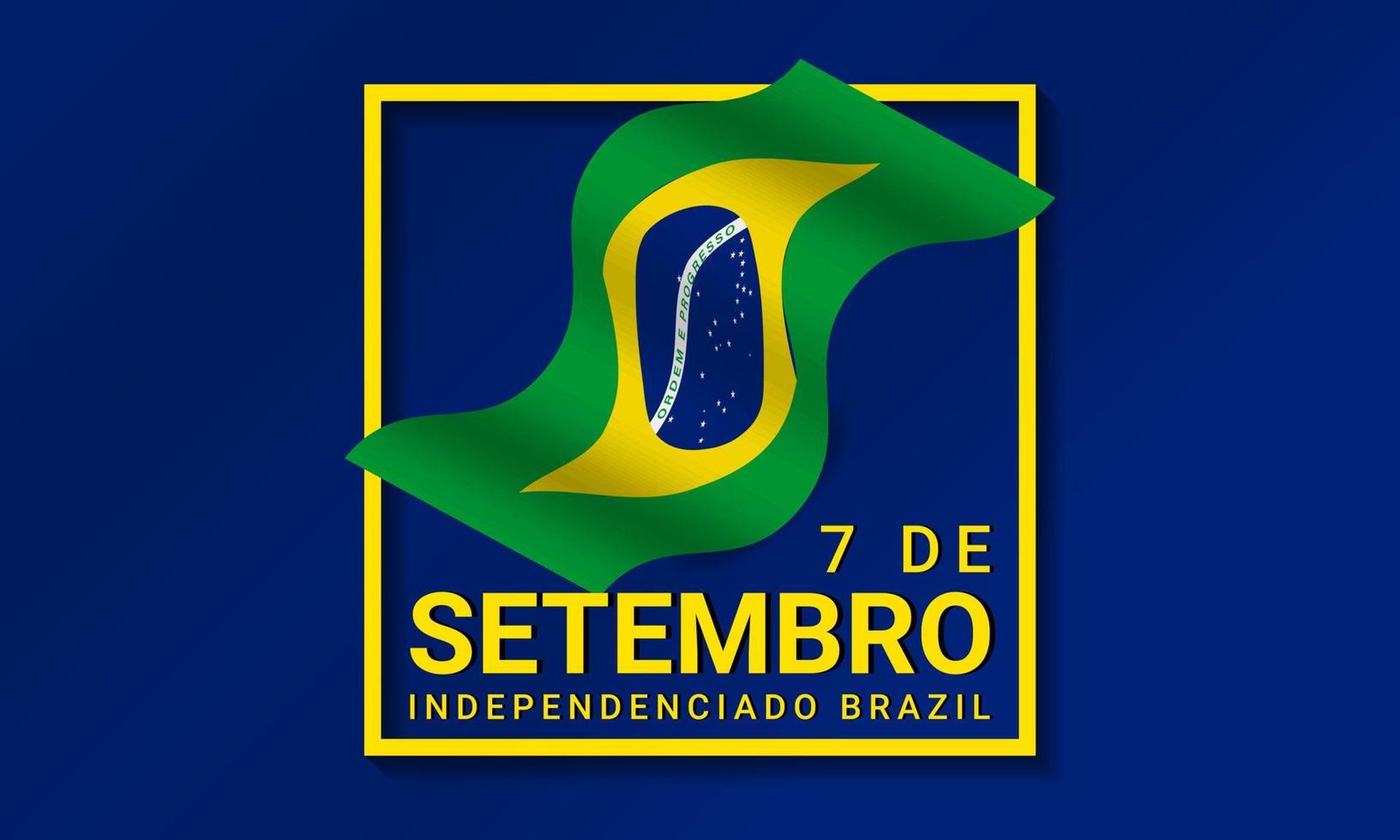 antecedentes del día de la independencia de brasil. vector