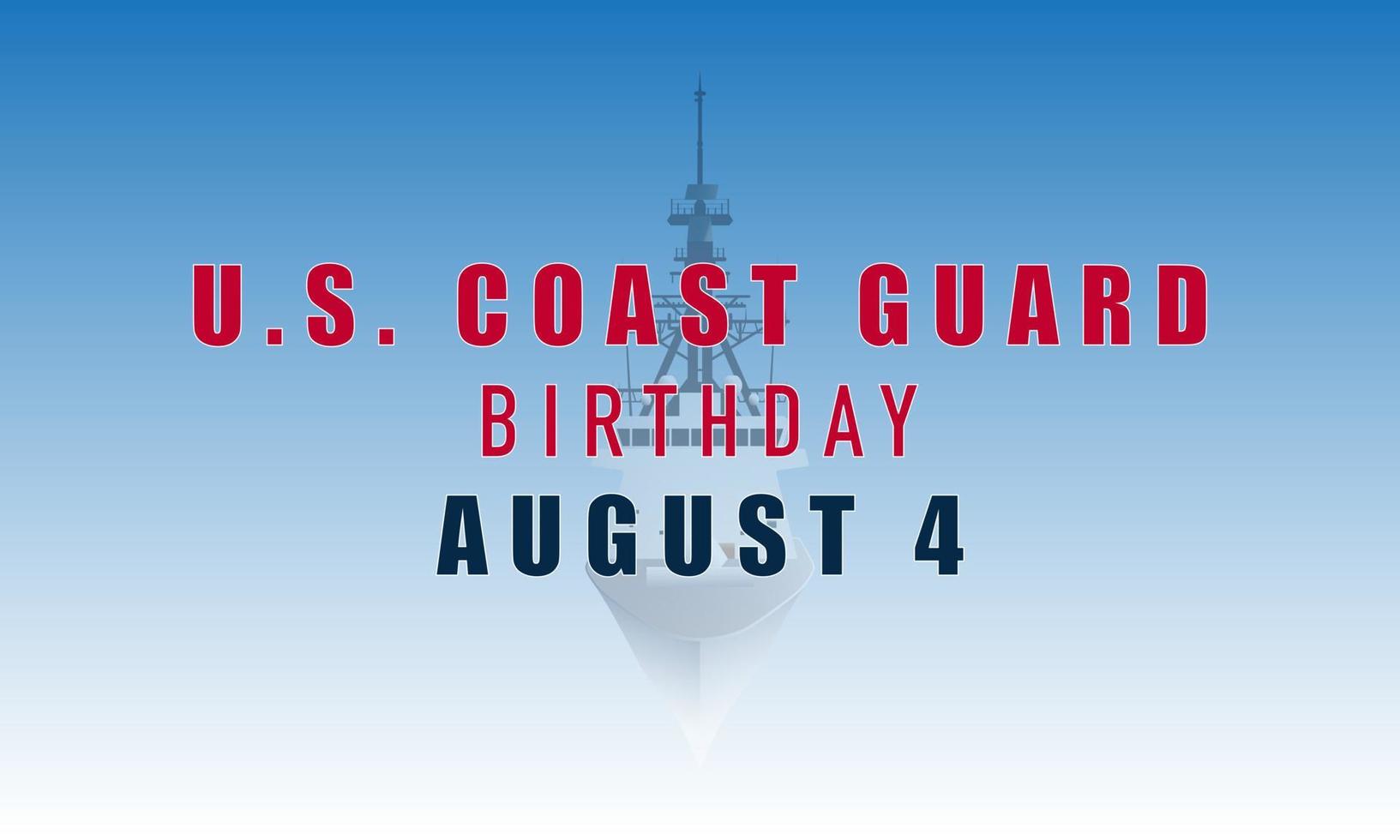 U.S. Coast Guard Birthday Background. vector