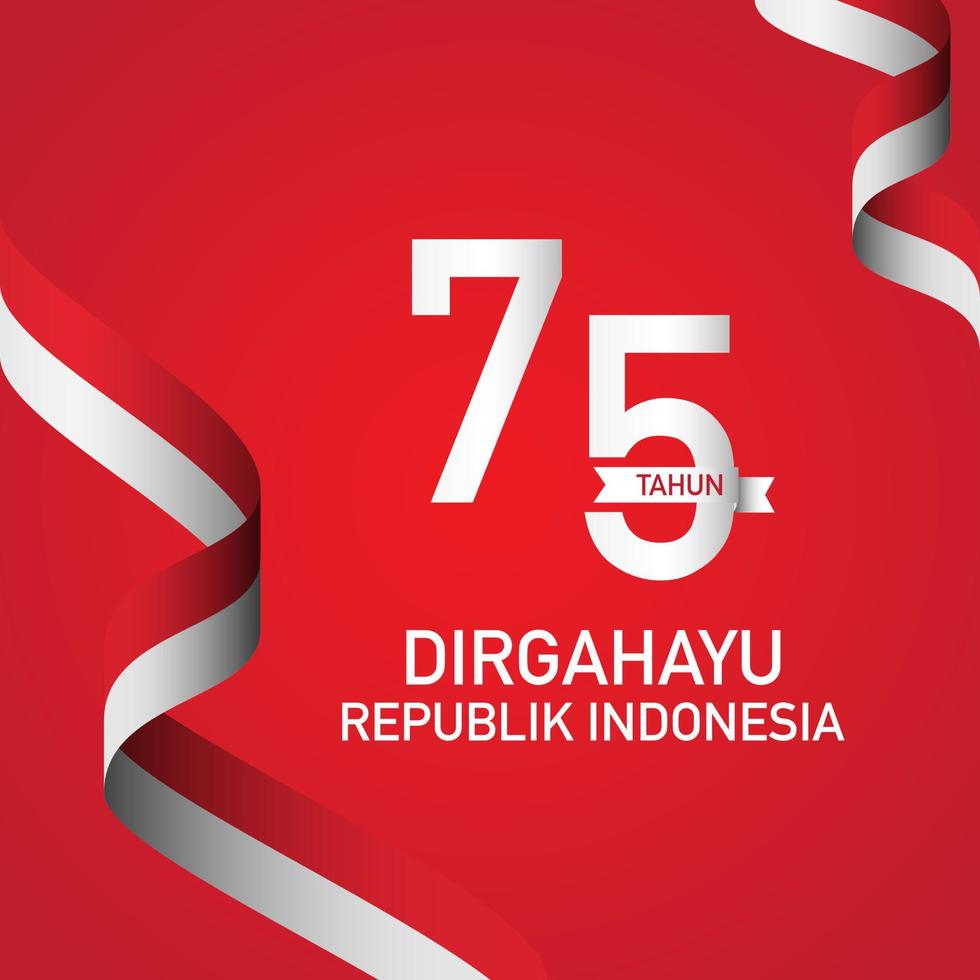 Indonesian Independence Day Background Template. vector