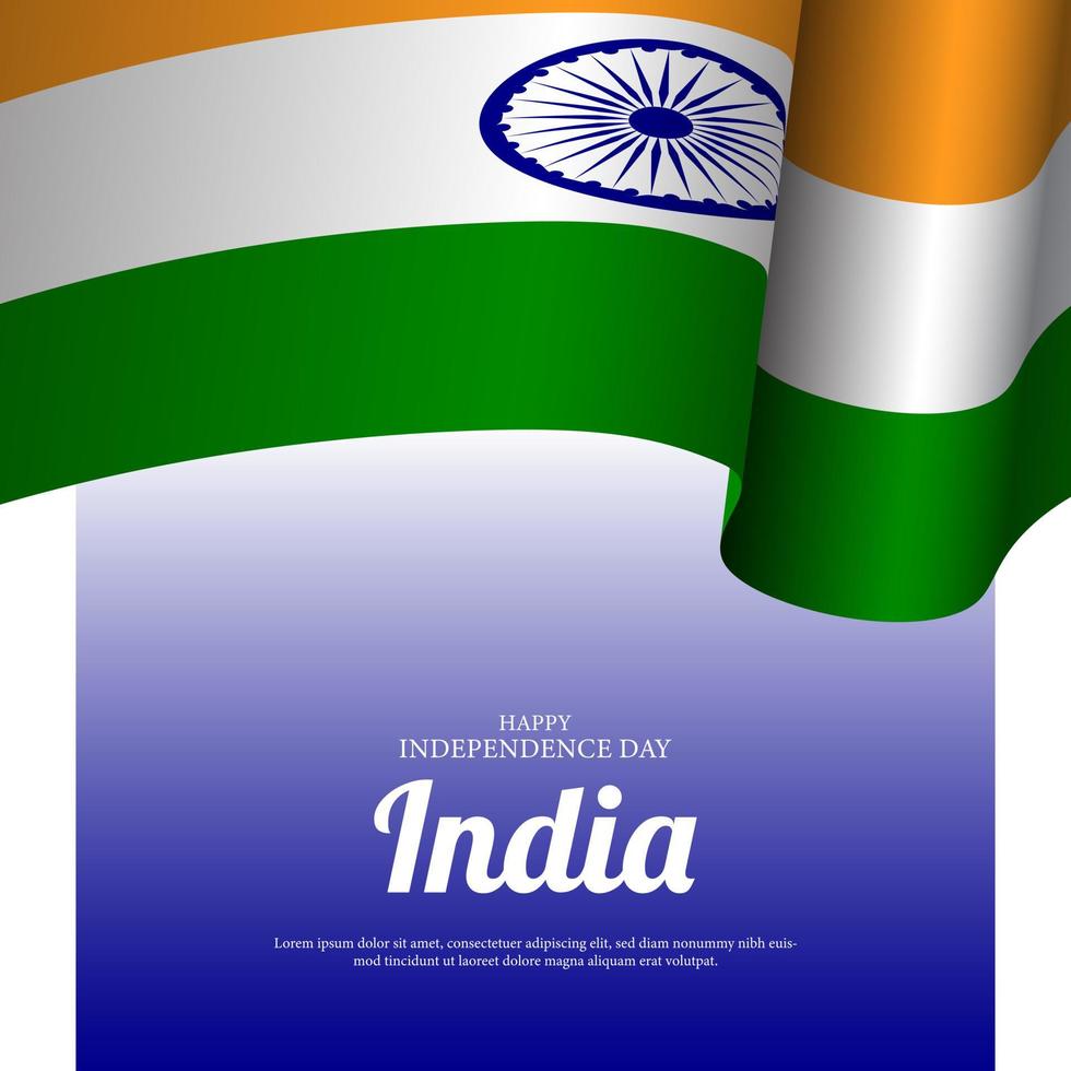 antecedentes del día de la independencia de la india. vector