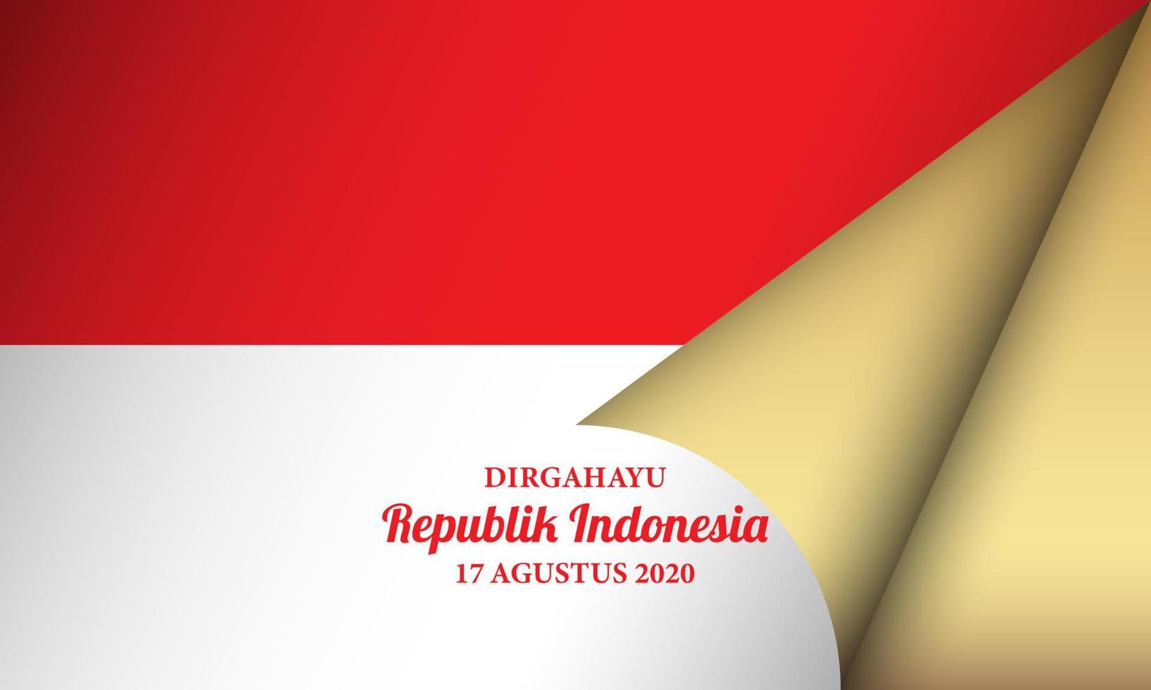 plantilla de fondo del día de la independencia de indonesia. vector