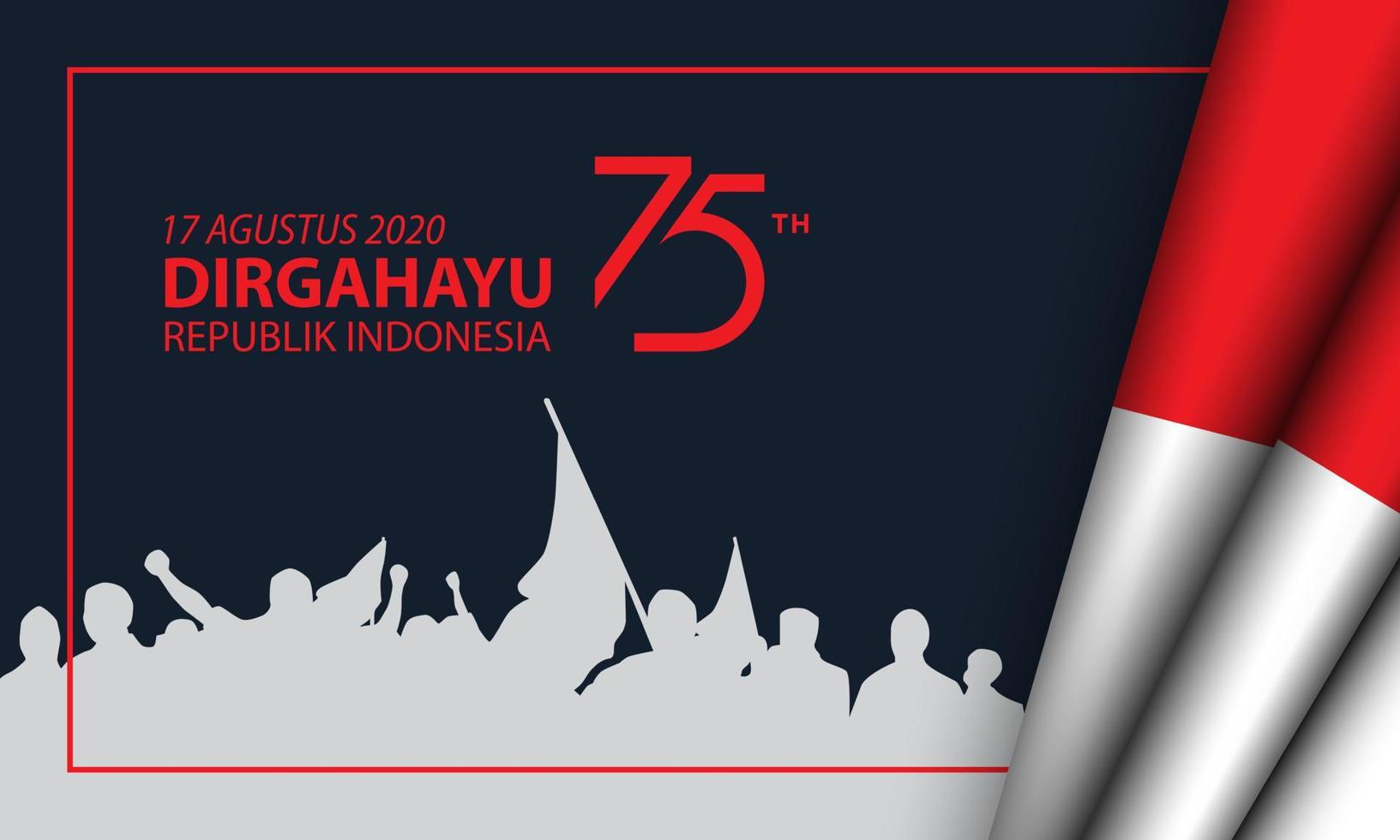 Indonesian Independence Day Background Template. vector