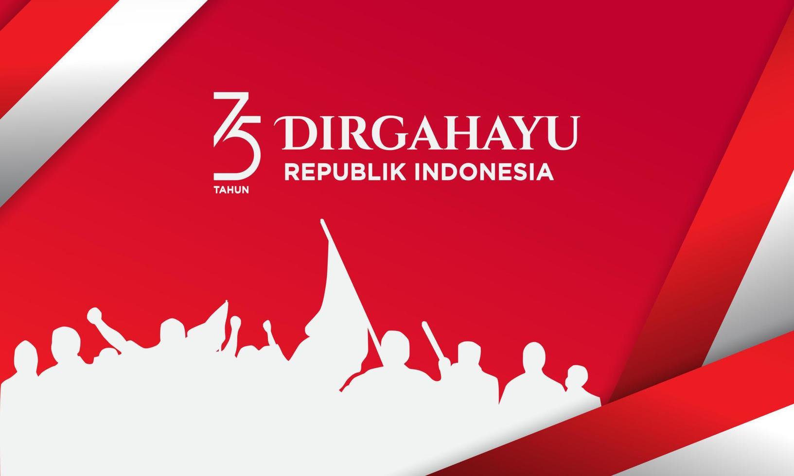 Indonesian Independence Day Background Template. vector