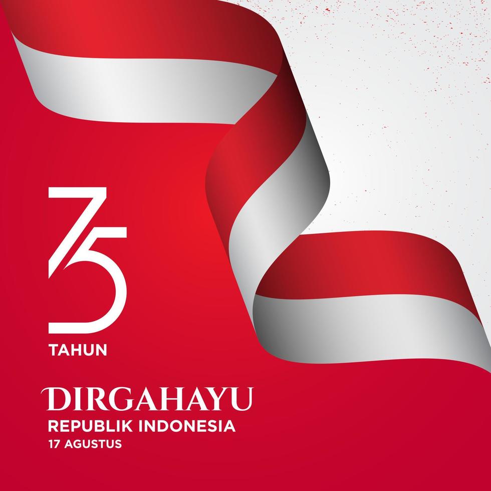 Indonesian Independence Day Background Template. vector