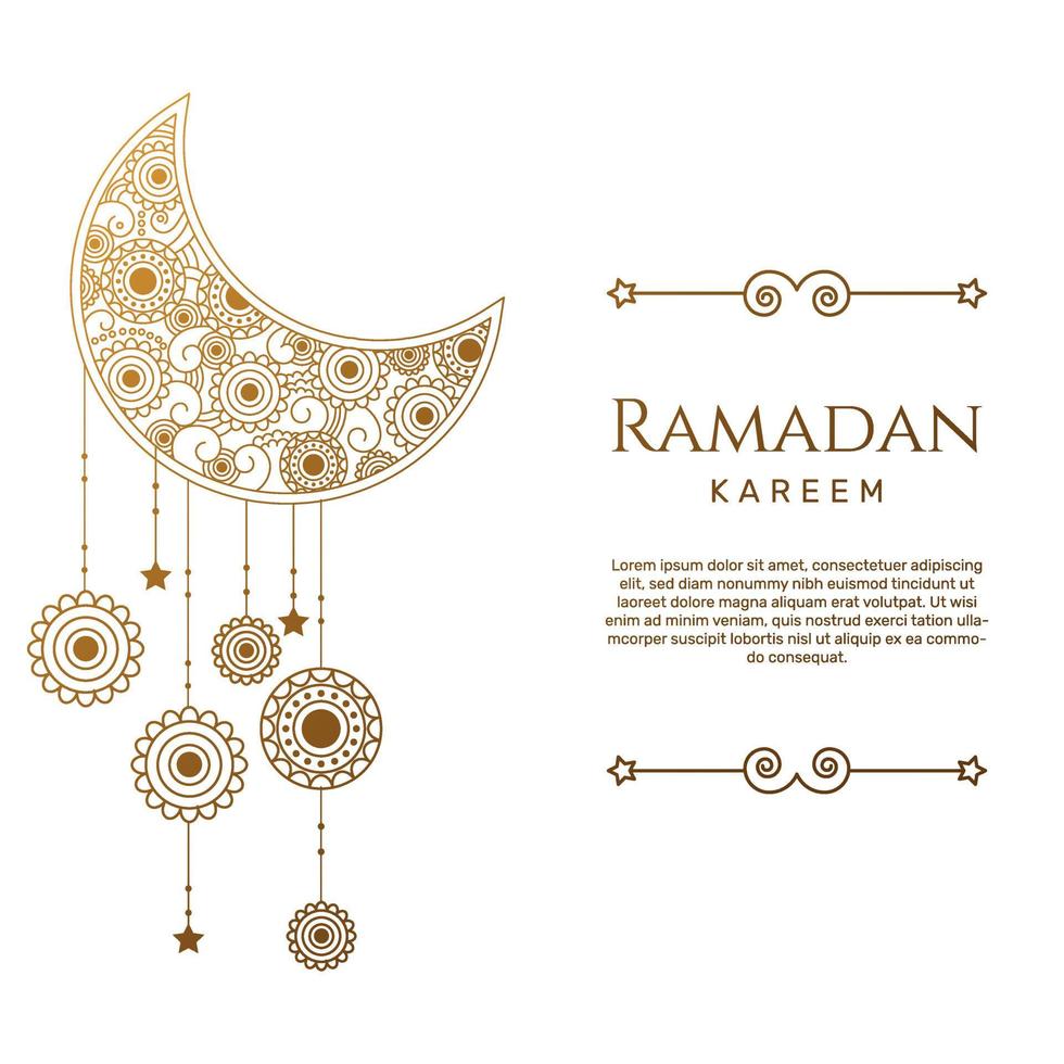 tarjeta de felicitación islámica ramadan kareem decorativa. - vectores. vector